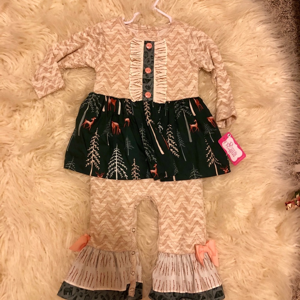 Ricrac & Ruffles skirted romper